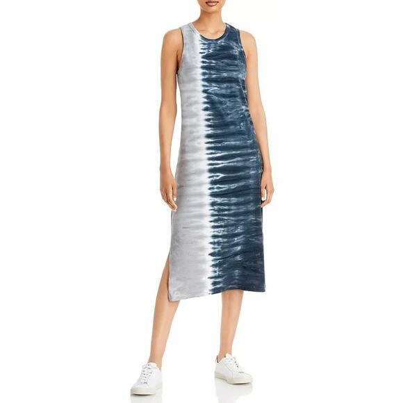 Rails The Tank Dress Black Navy Dip Dye Midi Length Womens Medium - Picture 1 of 8